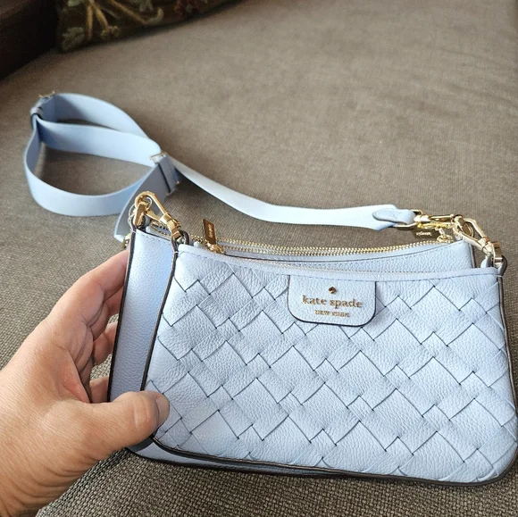 Kate Spade New York Duet Woven Leather Crossbody - Picture 4 of 7